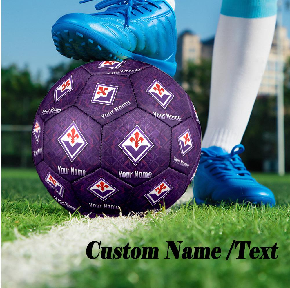 Size 5 Football Custom Name Text, Outdoor Training Soccer BallFiorentina FC