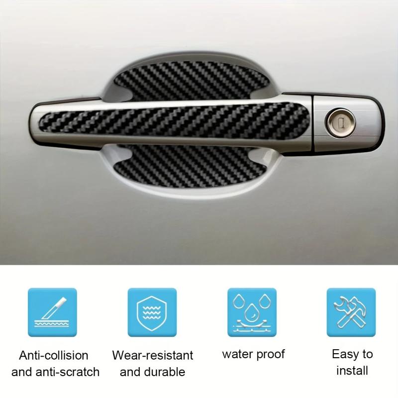 8Pcs Car Door Bowl Anti Scratch Sticker Clear Handle Protection Paint Film Car Accessories