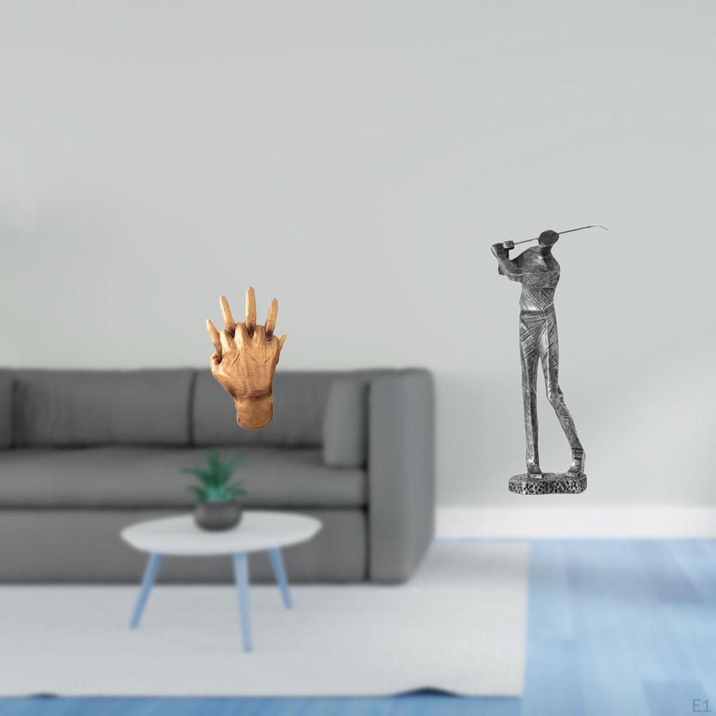 Entwined Hands And Golfing Spirit Sculpture Figurine Modern Home Decor for Lovers Golf