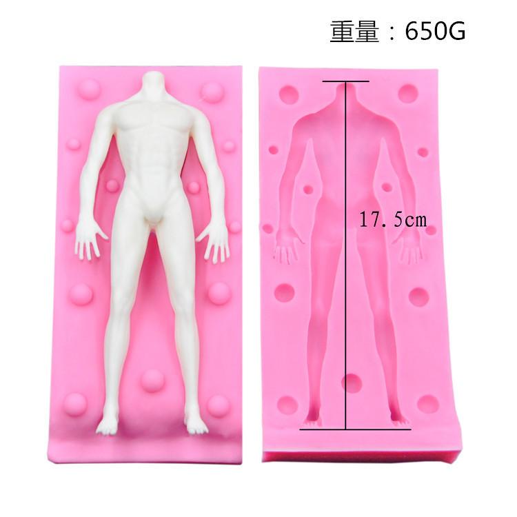 Large 3D Human Body Silicone Mold Female Male Body Clay Mold Figures Polymer Mold Face Doll  Resin Moulds Silicone