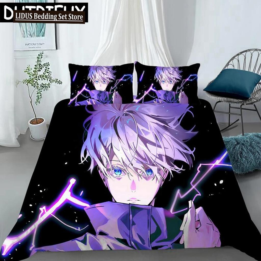 Jujutsu Kaisen Japan Anime 3D Printed Bedding Set King Duvet Cover Pillow Case Comforter Cover Bedclothes Duvet Covers