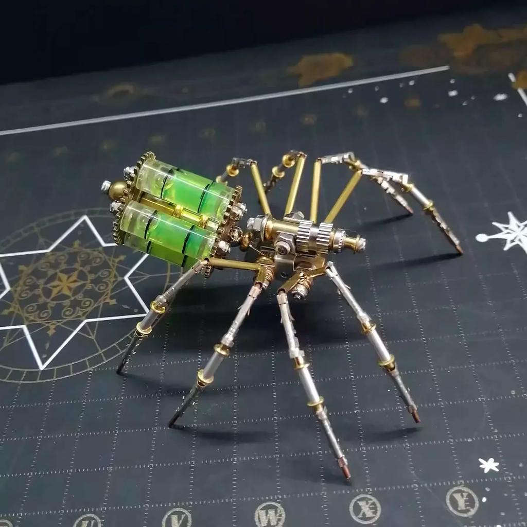 Kit de Modelo de Aranha Mecânica DIY Metal Puzzles 3D Insetos Cyberpunk Montagem Criativa Artesanal Puzzles de Metal