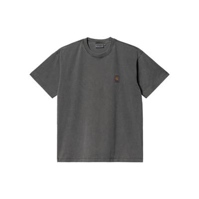 Solid Color Loose Fit Casual Crew Neck T-Shirt Men Tops Dark-Gray I030780-0WG-GD