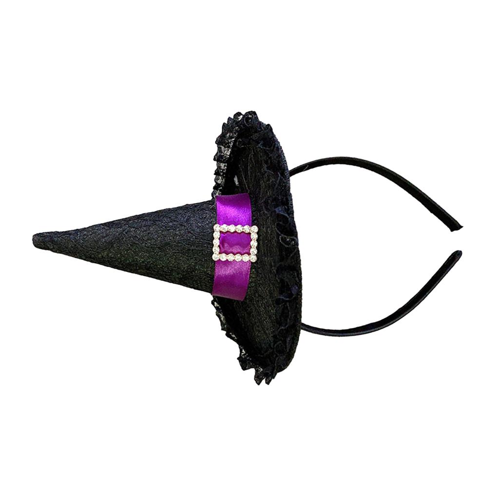 Sequins Witch Hat Headdress Headband Rose Specter Non-slip Catch Hair Hoop Hair Styling Tool