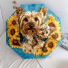 Sunflower Dog  Pattern, Automatic Folding Umbrella, Portable and Foldable Design, 8 Ribs, a Christmas or Birthday Gift.