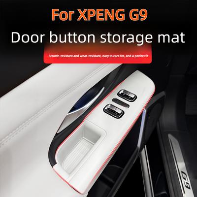 4 Piezas para XPENG G9 2025-2026 Almohadilla de Almacenamiento para Botón de Puerta Compartimento de Almacenamiento para Manija de Puerta Bandeja de Silicona Accesorios Interiores para Coche