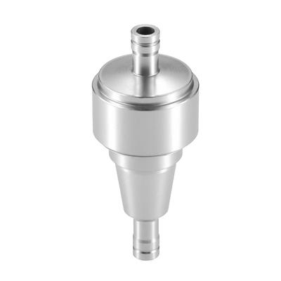 A ABSOPRO Evrensel Gaz Hattı İçi Yakıt Filtresi 6mm OD Küçük Motor Motosiklet ATV UTV Motosiklet için Gaz Filtresi Gümüş Ton