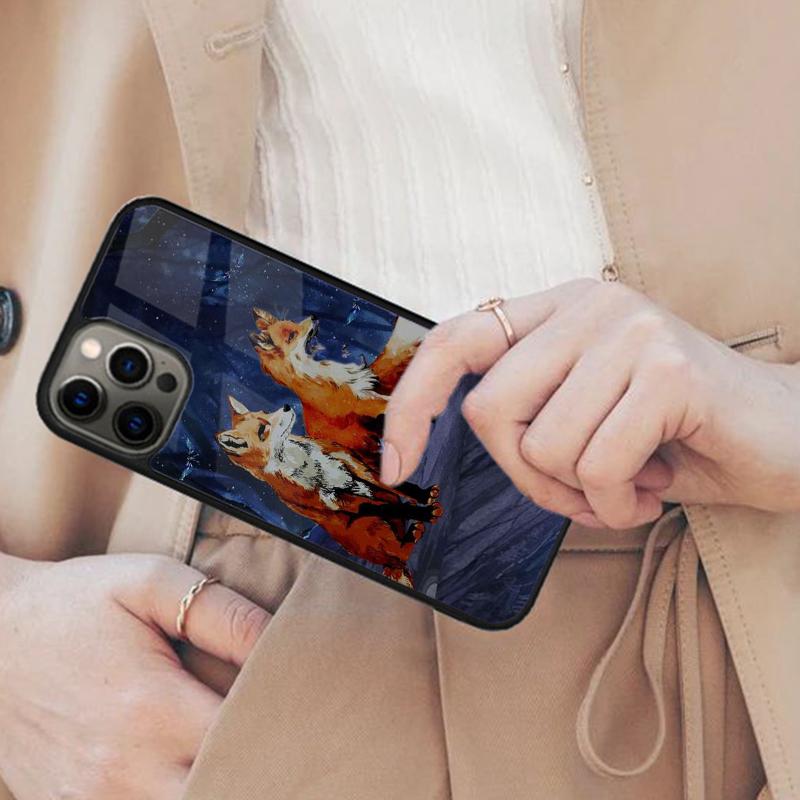 

Cute cartoon animal fox Magnetic Phone Case For APPLE iPhone 17 Air 16 14 13 12 Pro Max 15 Plus Wireless Charge MagSafe Cover iPhone 14