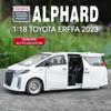 1:18 Toyota Alphard MPV Large Size Alloy Car Model Diecast Metal Toy Vehicles Car Model Simulation Sound and Light Children Gift
