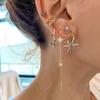 925 Silver Ear Buckles Fashion Hoop Earrings Colorful Crystal Pendants Gold Earring Premium Luxury Women's Jewelry Gift