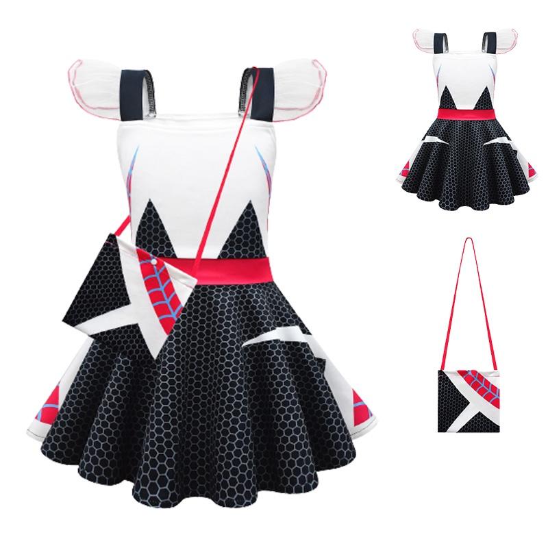 

Платье без рукавов из полиэстера с мультяшным принтом «Вселенная Гвен Параллель» 100cm/39.37in