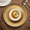 Circular Ceramic Volcanic Disk Dining Plate Sashimi Plates Pasta Dish Dessert Bowl Fruit Dish Salad Bowl Soup Plate Sushi Plates