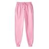 Damen Sporthose mit Kordelzug, elastischer Bund, lockere Jogginghose mit Knöchelband und Taschen, einfarbig, Jogginghose, Laufhose, Freizeithose