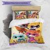 3pcs Super Kitties Adventures1 Cover Set - Personalized Name, HD Printed Bedding with 1 Cover and 2 Pillowcases - Perfect for Home Decor, Easy C