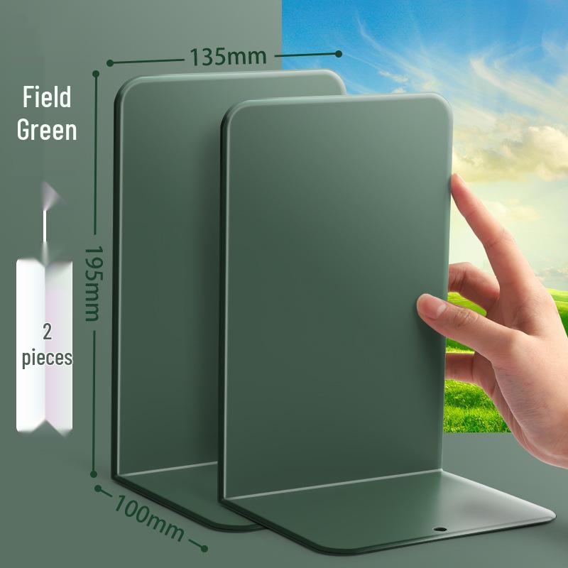 2-Piece Retractable Metal Book Stand and Bookend for Students