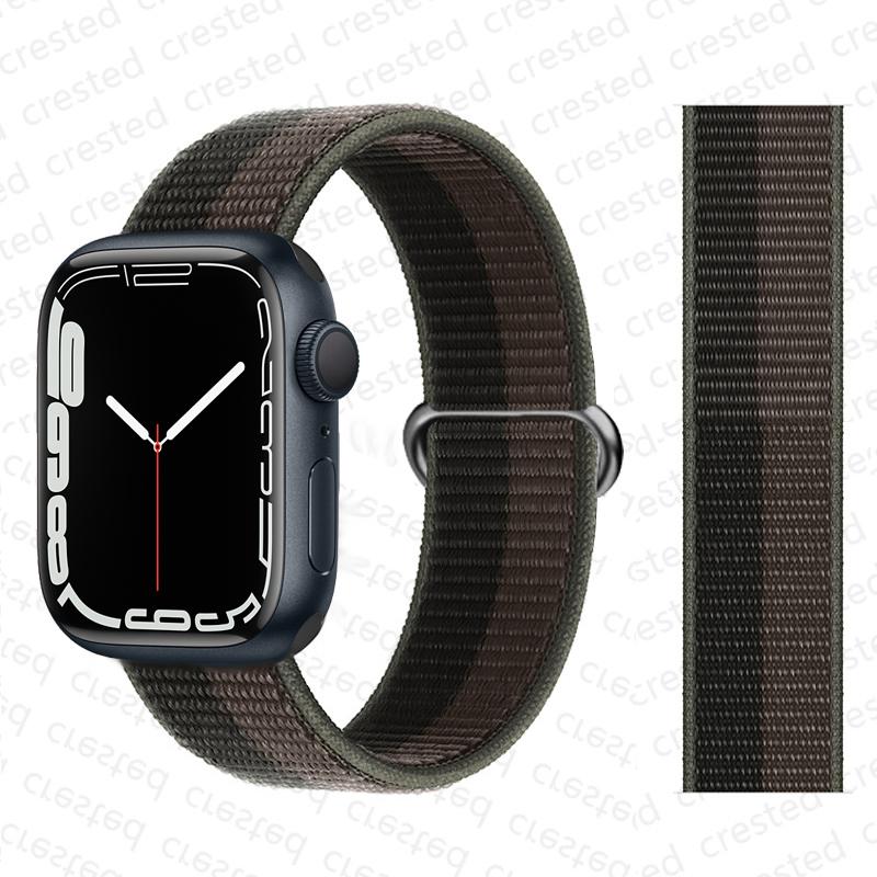 2pcs Straps For Apple Watch Band 44mm 40mm 45mm 46mm 42mm 49mm 41mm Nylon Loop Bracelet iwatch Series 10 9 8 7 6 5 3 se ultra 2