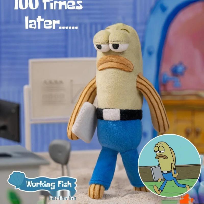 Bikini Bottom Funny Plush Fish Pendant Toy Charm