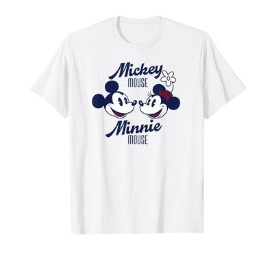 T-shirt Rétro Vintage Disney Mickey Mouse et Minnie Mouse Ensemble