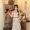 Bohemian Butterfly Print Spaghetti Strap Floral Dress