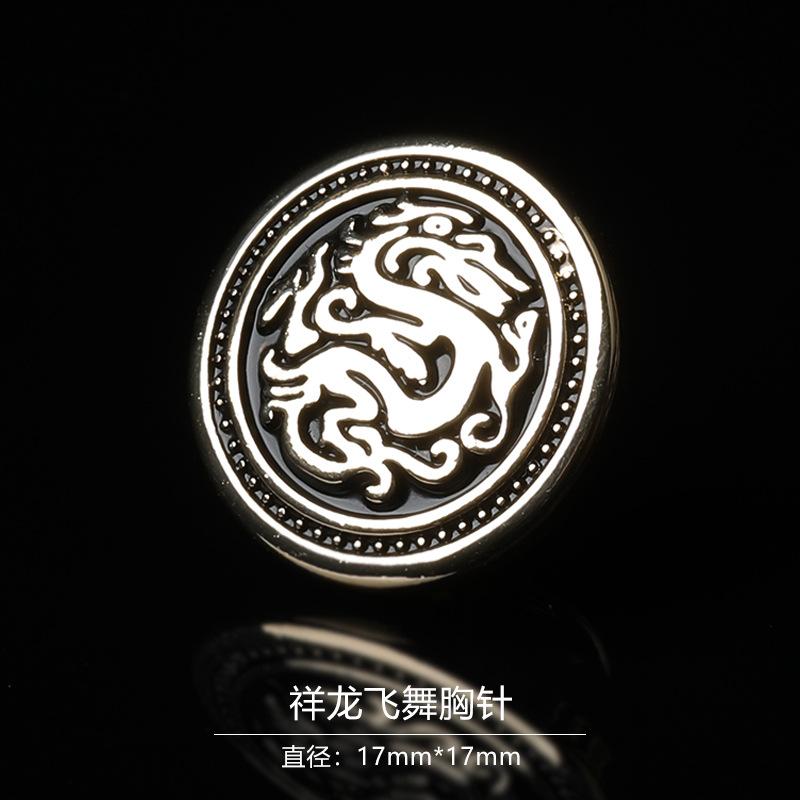 Gift Box Men'S Fashion Temperament Crystal Brooch Collar Pin Suit Brooch Collar Pin Trend Corsage