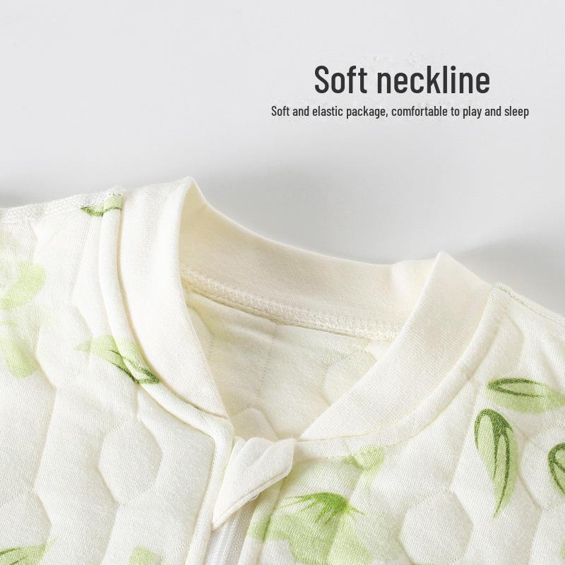 Newborn Quilted Zipper Sleeping Bag: Anti-Kick, Split-Leg Pajamas for Autumn & Winter