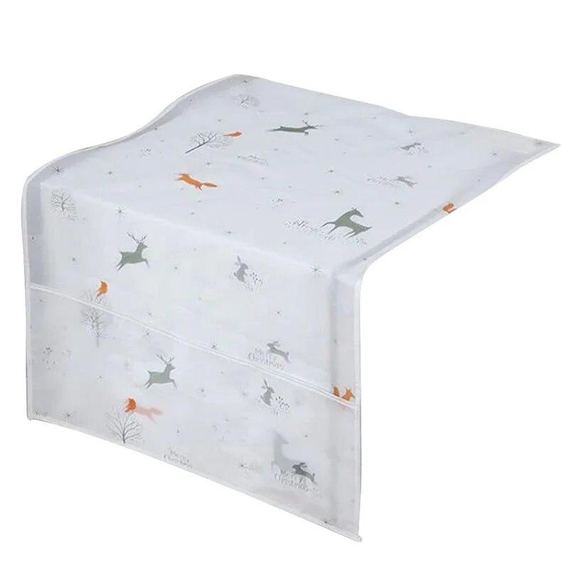 Cartoon Refrigerator Dustproof Cover with Both Sides Hanging Storage Bag Fridge Top Anti-dirty Mat Kitchen Creative Organizer