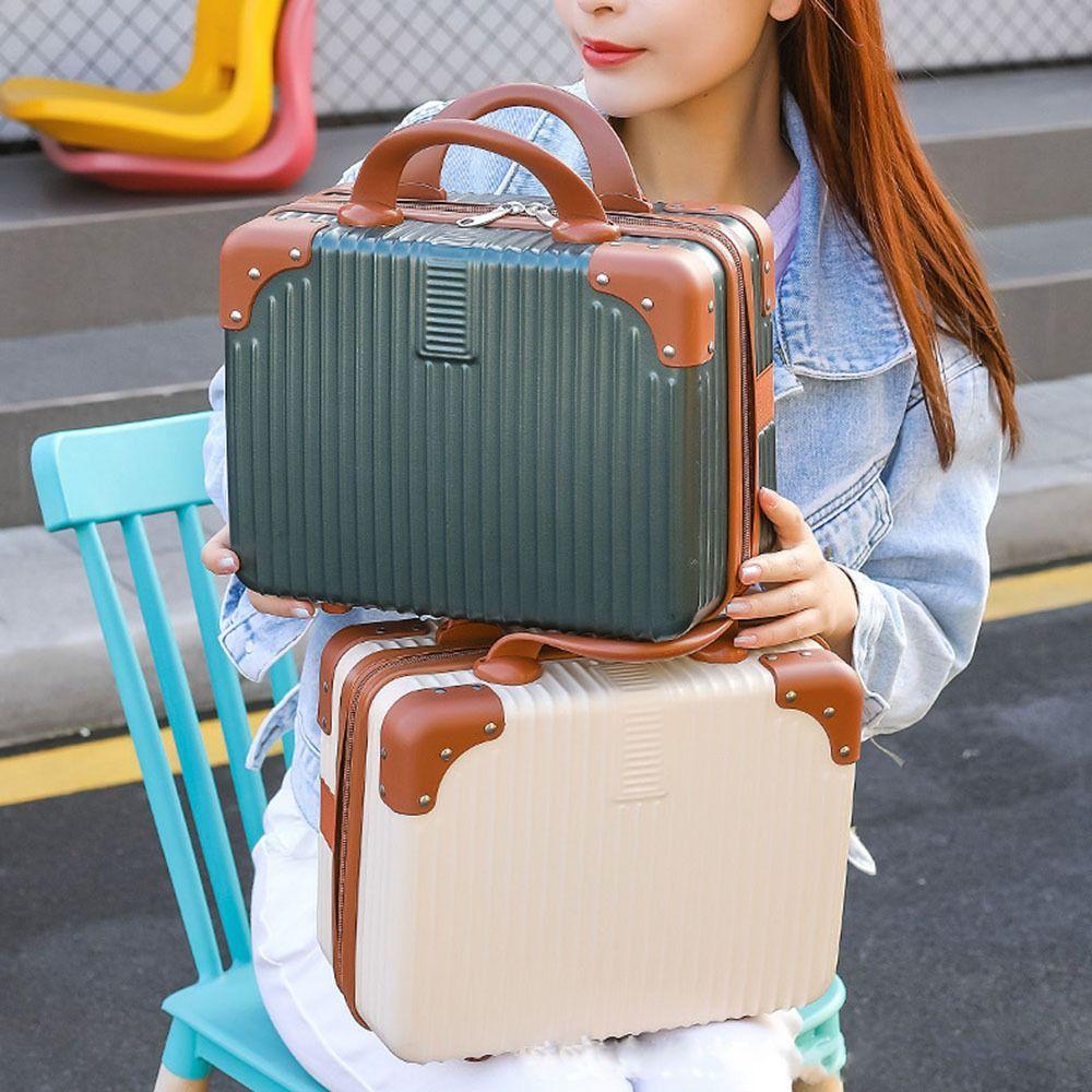 14 Zoll Mini Reisekoffer Kosmetikbox Handgepäck Organizer Make-up-Koffer Kleine Passwortbox Boarding Case für Frauen Mädchen