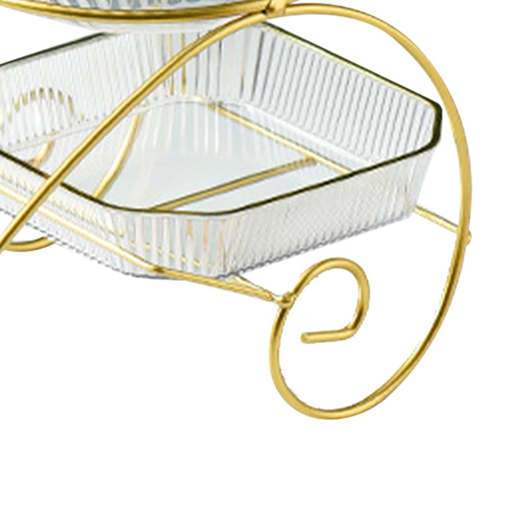 3-stöckiger Obstständer Leichter Luxus Transparent Wohnzimmertisch Obstteller Haushalt Trockenobstschale Weiß