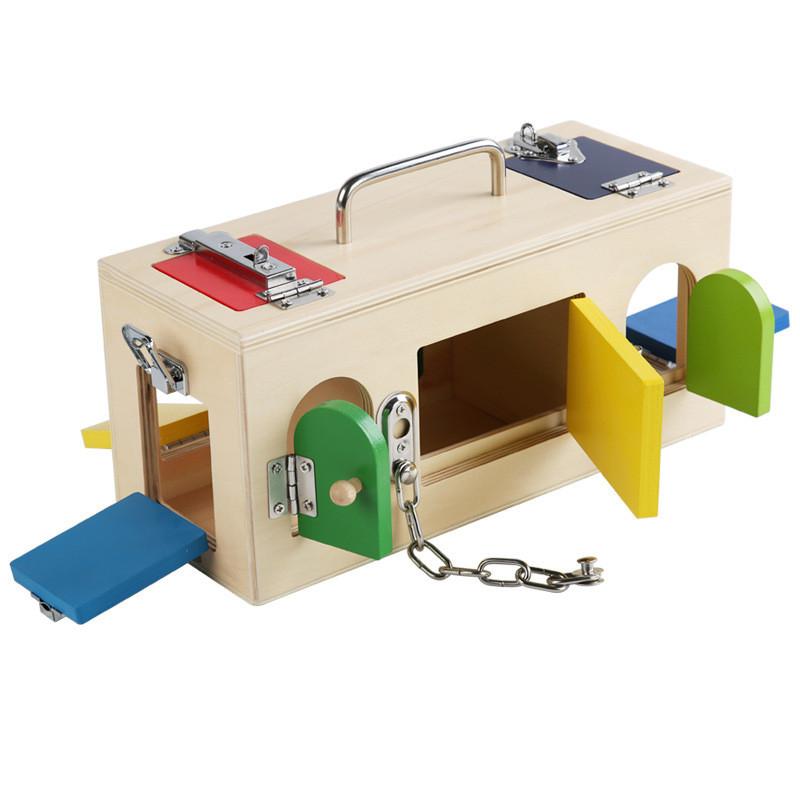 Wooden Toddler Unlock Educational Toy With Montessori Keys For Early Learning