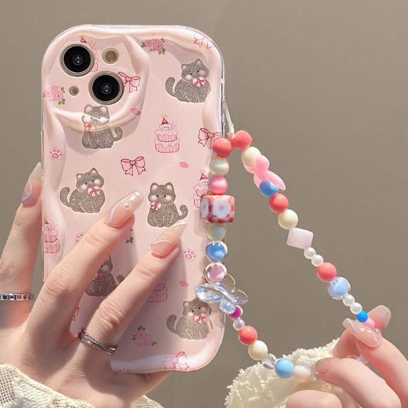 Anwendbar auf Apple 15 Handyhülle IPhone14promax/13 Hohlkatzenkette 11/12 Transparenter Silikon Xs