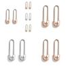 Elegant Multicolor Metal U-shaped Earrings Trendy Fashion Jewelry For Women