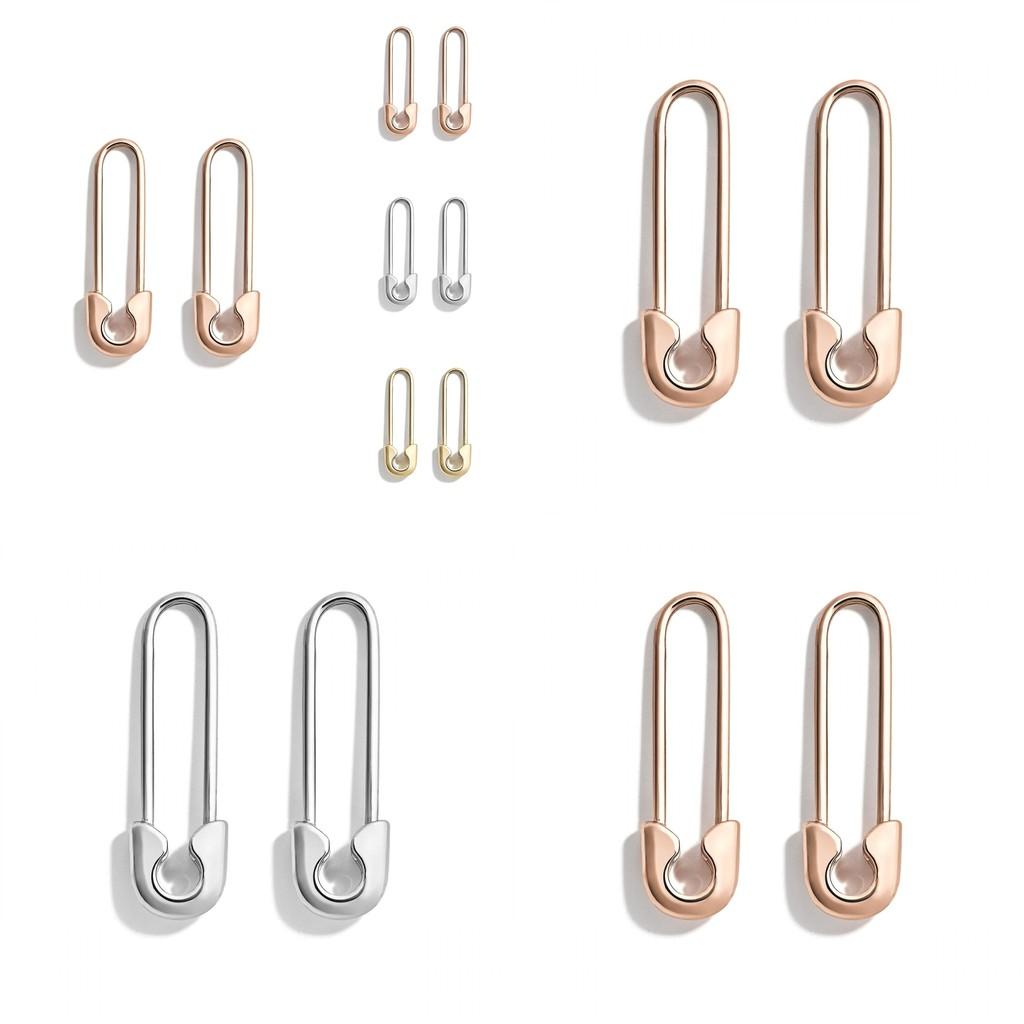Elegant Multicolor Metal U-shaped Earrings Trendy Fashion Jewelry For Women