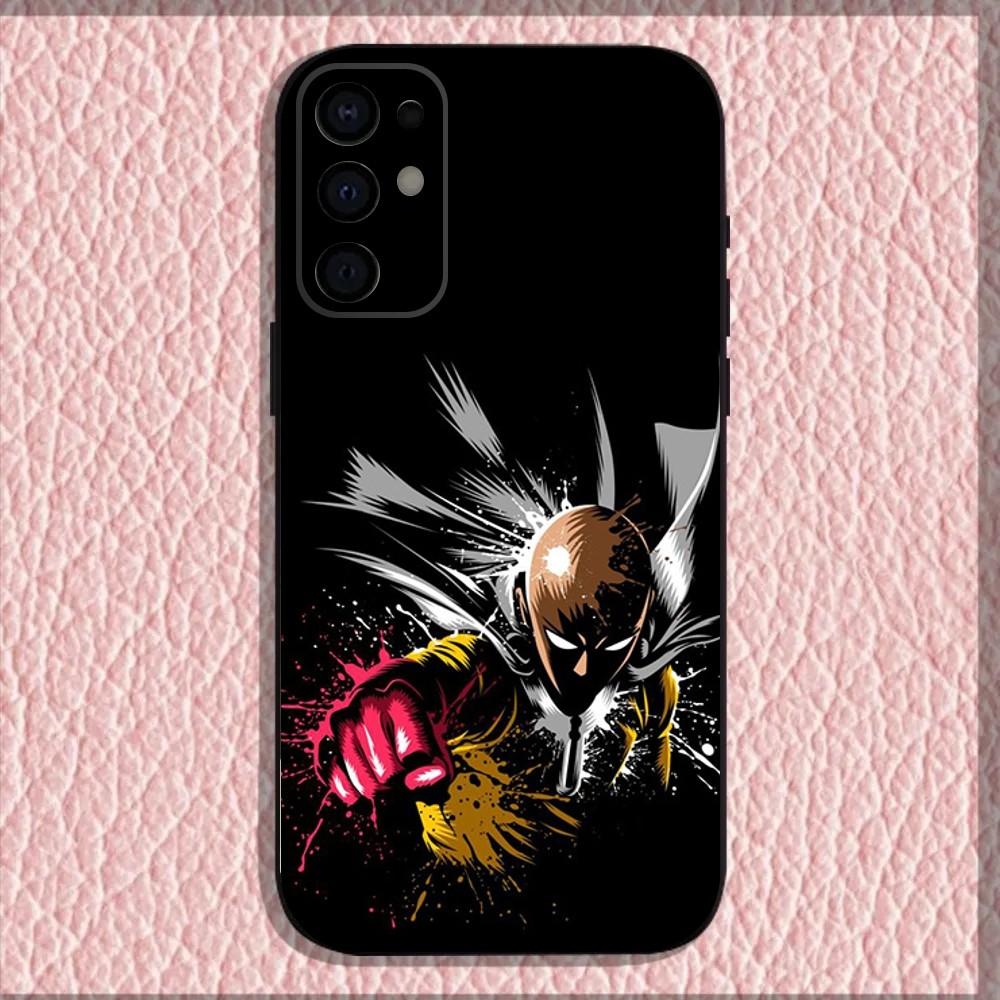One P-Punch Man Saitama Phone Case For Samsung S25,S24,S21,S22,S23,S30,Ultra,S20,Plus,Fe,Lite,Note,10,9,5G Black Cover