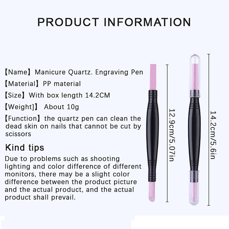 1pc Skin Tool Portable Quartz Grinding Pen Nail Cuticle Scissors Dead Remover Nail Polish Manicure Stick Nail Files