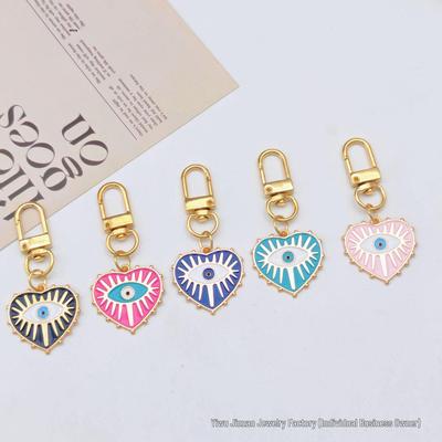 Demon Eye Alloy Keychain Pendant – Enamel AirPods Accessory Bag Charm
