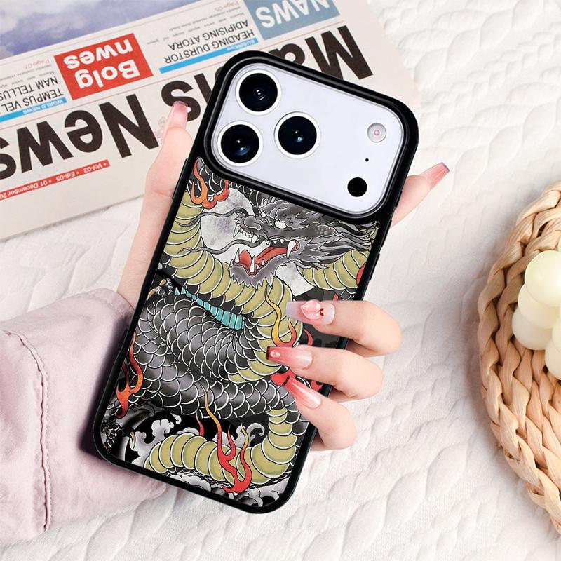 Ancient Japanese Dragon Phone Case For IPhone 17 16e 15 14 13 12 11 Pro Max Air Mini Soft Protective Cover