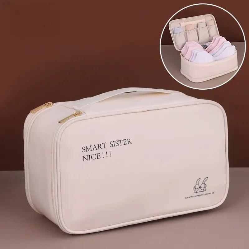 

Дорожня сумка для зберігання Портативна Сумка-органайзер для нижньої білизни, колготок, шкарпеток, Двошарова, великої місткості, Дорожня сумка, Предмети першої необхідності для подорожей 1PCS бежевий