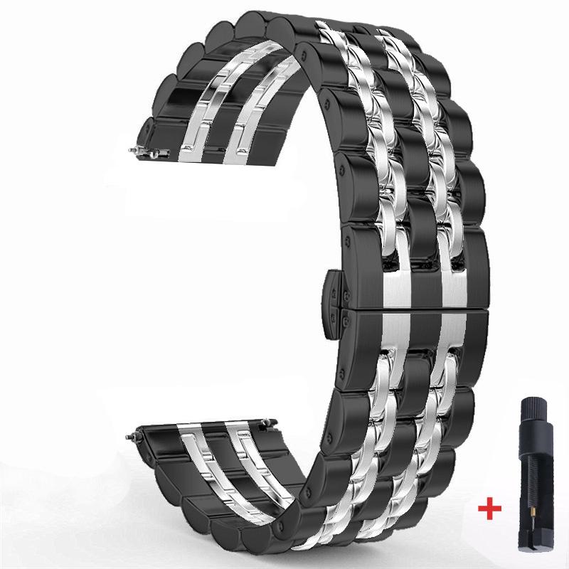 22mm 20mm Band for Samsung Galaxy Watch 3 41 45mm 46mm 42mm Gear S3 Steel Strap Active2 40 44mm Metal Loop for Amazfit BIP 2 GTR
