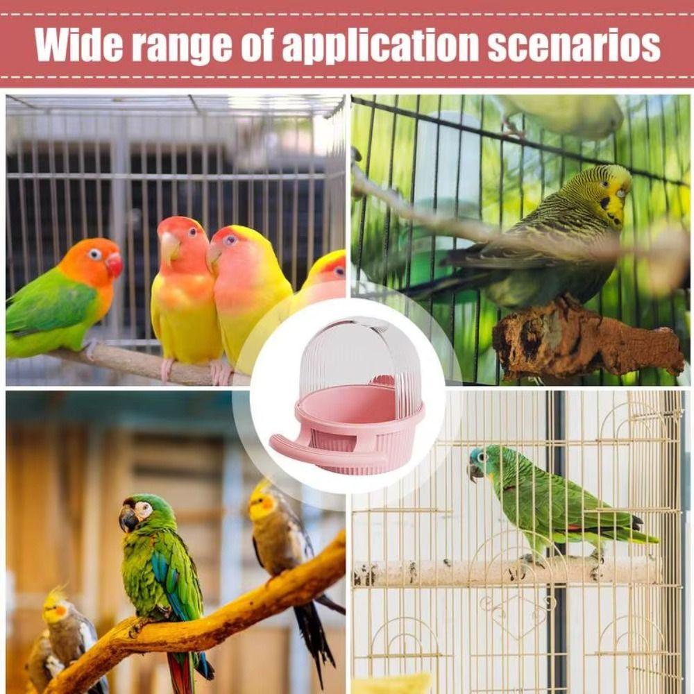 with Lid Parakeet Anti-Splash Food Box Hanging Parrot Food Trough Bird Feeder Dispenser  Bird