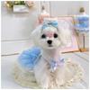 Pet Mesh Princess Dress Yorkshire Dress Lace Camisole Puffy Skirt Dog Vest Dog Dresses for Small Dogs Puppy Clothes