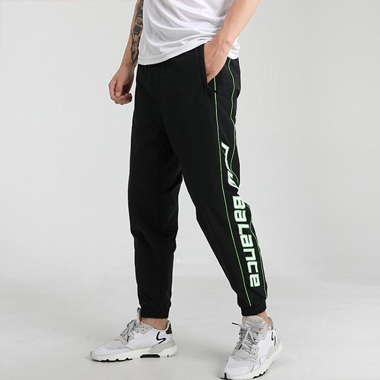 New Balance Trendy Apparel Pants Asia Sizing 'Black Green' Men's AMP03322-BK