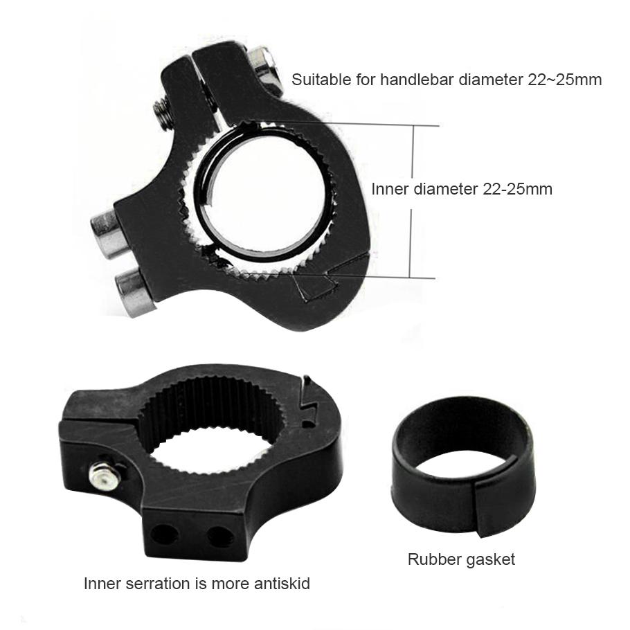 Bicycle Handlebar Water Bottle Holder, Aluminum Frame Mount Bracket with Clip, Practical Water Cage Accessory for Mountain and Road Bikes