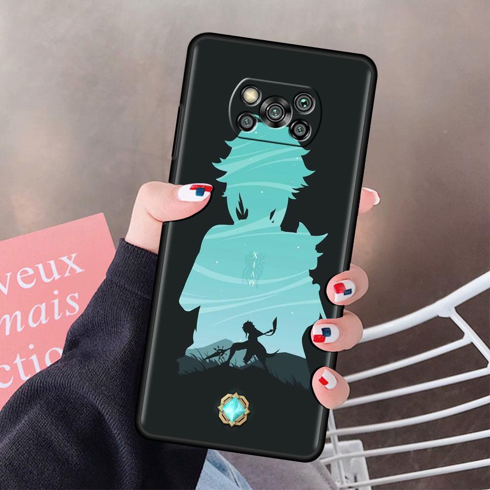 

Чехол Genshin Impact с аниме для Xiaomi Mi Poco X3 NFC M3 Pocophone F1 F3 GT Redmi K40 Pro для Mi 10T Pro, чехол для телефона Mi Poco X3 GT