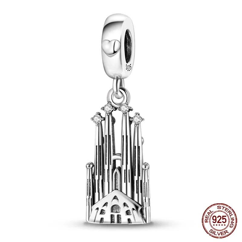 925 Silver Fashion Camera Coffee Cup Flower Charms Beads Fit 925 Original Bracelet DIY Birthday Jewelry Making for Women