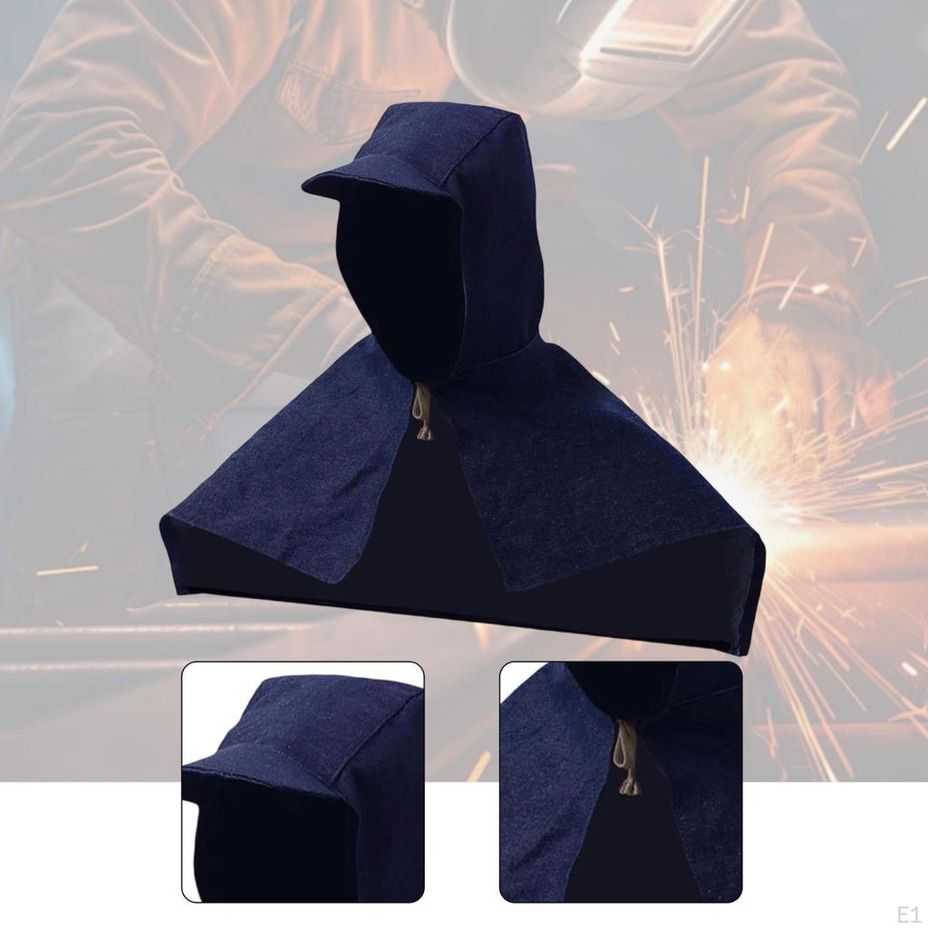 Dustproof Headgear Windproof Welder Cap Reusable Splicing Equipment Denim Wearable Full