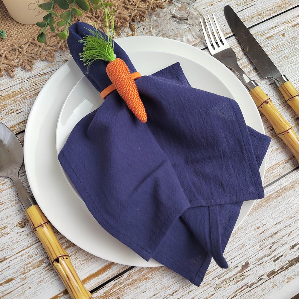 Tischdecken-Servietten mit gesäumten Kanten Stoffservietten 100% Rohbaumwolle Falten nach dem Waschen Großartig für Küche Hochzeit Deko