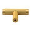 Knurled T Bar Door Handle for Kitchen Cabinet Drawer and Cupboard Modern Aluminium Design with Comfortable Grip