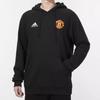 Adidas Manchester United Embroidered Logo Football Hoodie Men Tops Black GR3909