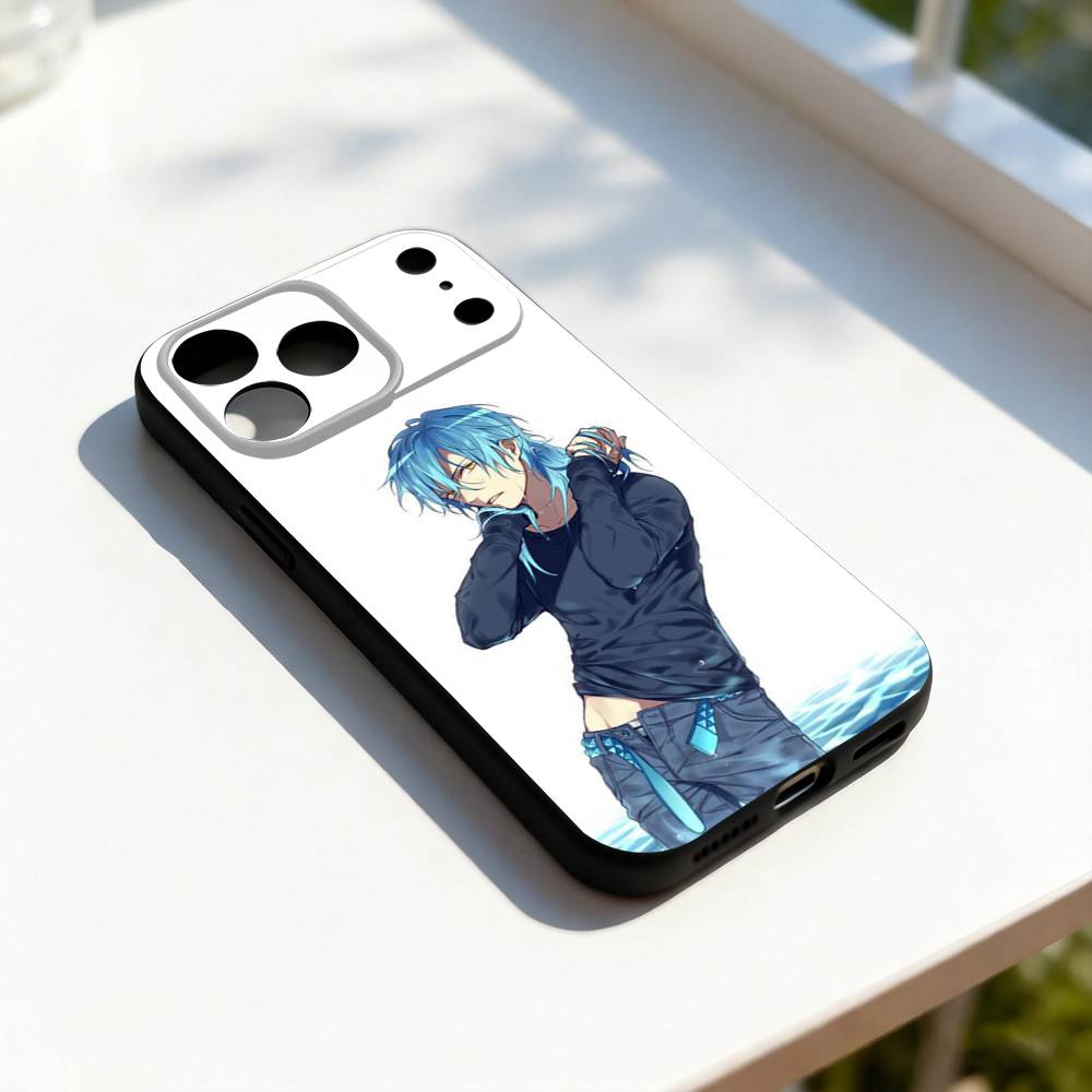 Aoba Seragaki D-DRAMAtical Phone Case For iPhone 17,16,15,14,13,12,11,Pro,Max,Plus,E,SE4,Air,Mini Black Soft Cover