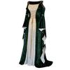 Women Fall Winter  Gothic Retro Floral Print Ball Gowns Gowns Dress
